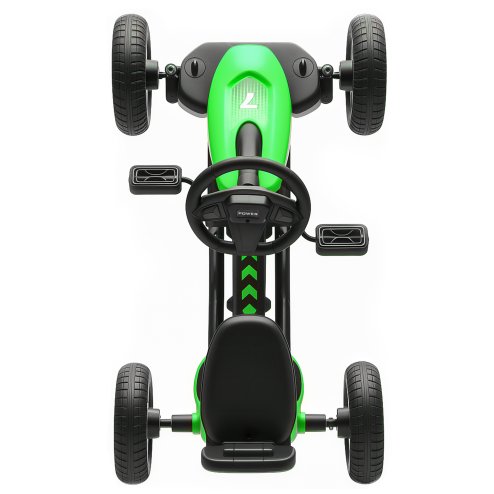 AIYAPLAY Pedal Go Kart for Kids, Children Ride-On Race Car with Silent EVA Tyres, for 2-5 Years, Green