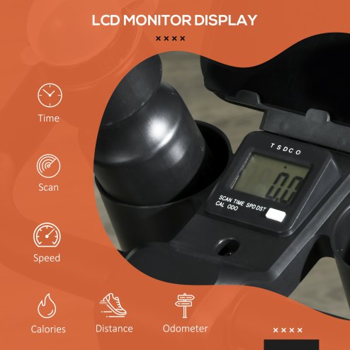 SPORTNOW Exercise Bike, Magnetic Indoor Cycling Bike, 264lbs Weight Capacity Stationary Bike, with Silent Flywheel, LCD Display, Bottle/Tablet Holder, Comfortable Seat, for Home Cardio Workout