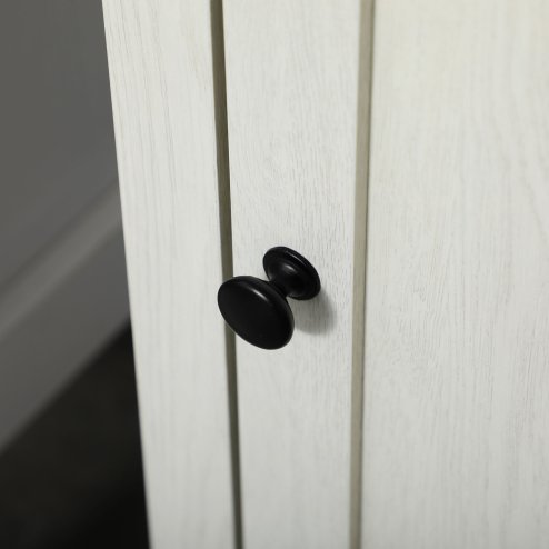 kleankin Tall Bathroom Floor Cabinet, Free Standing Storage Cupboard with Door and Adjustable Shelves for Kitchen, Living Room, White