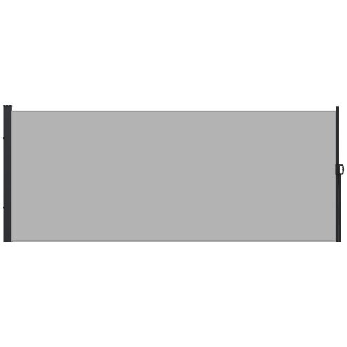 Outsunny Retractable Side Awning, Garden Privacy Screen Divider, Full Cassette Wind Breaker for Hot Tub, Balcony, Terrace, Pool, 400 x 180cm, Light Grey