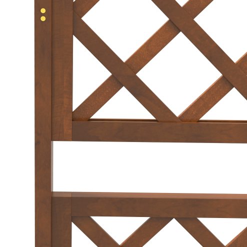 Outsunny Wood Planter with Trellis, Raised Garden Bed Privacy Screen Planter Box to Grow Vegetables, Herbs and Flowers for Garden, Patio, Deck, Orange