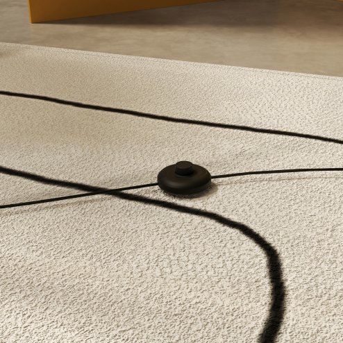 HOMCOM LED Floor Lamp with 3 Adjustable Brightness, Modern Dimmable Standing Lamp with Foot Switch for Bedroom, Living Room, Gold Tone