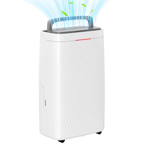 HOMCOM 16L/Day Dehumidifier for Home, Activated Carbon Air Filter, Portable Compressor Dehumidifier with 5.5L Water Tank, 24H Timer, Laundry Drying, Continuous Drainage, Humidity Light, White