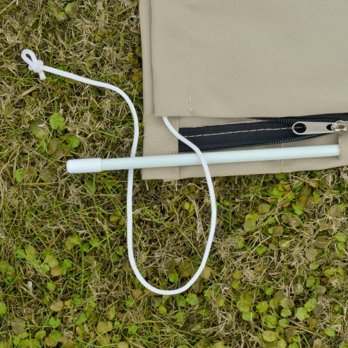 Outsunny Garden Parasol Cover, Outdoor Patio Umbrella Protector Weatherproof Garden Patio with Rod, Zipper for 2-4m Parasol, 60 x 160cm, Khaki