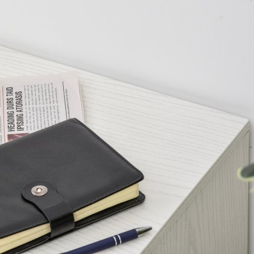 Vinsetto 2-Drawer Locking Office Filing Cabinet w/ 5 Wheels Rolling Storage Hanging A4 Cupboard Home Organisation White Wood Grain