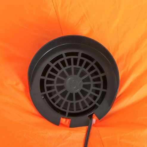 Outsunny 180 cm Tall Halloween Inflatables Pumpkin and Cat with Built-in LED Lights, Self-Inflating Outdoor Halloween Decoration for Garden Party, Orange and Black