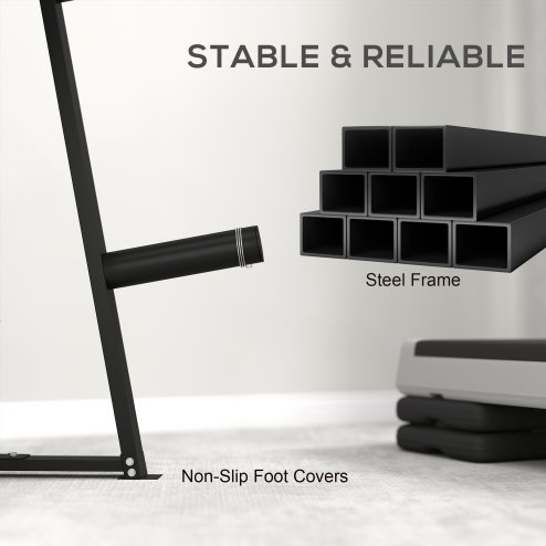 SPORTNOW Weight Rack, Weight Tree for 5cm Weight Plates and Barbell Bar with 6 Fasten Clamps for Home Gym Storage, 300kg Capacity