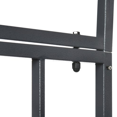 Outsunny Outdoor Garden Arch with Double Gates, Metal Garden Arbor for Climbing Plants, Roses, Vines, Wedding Arch for Outdoor, 114L x 50W x 206H cm, Dark Grey