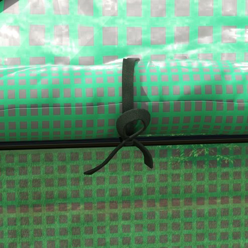 Outsunny Walk-in Greenhouse Cover Replacement with Roll-up Door and Mesh Windows, Reinforced PE Hot House Cover, COVER ONLY, 140 x 73 x 190cm, Green