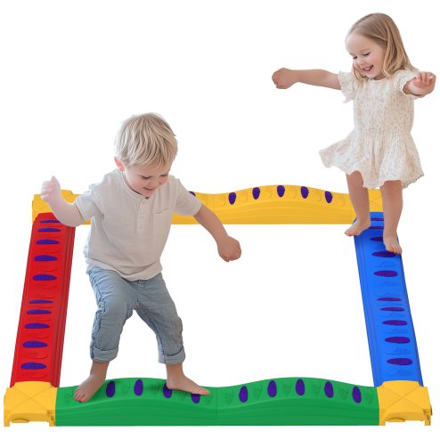AIYAPLAY Kids Balance Beam, 12 Piece Stepping Stones with Non-Slip Foot Pads, Kids Sensory Toys, Indoor Outdoor Obstacle Course for 3-8 Years