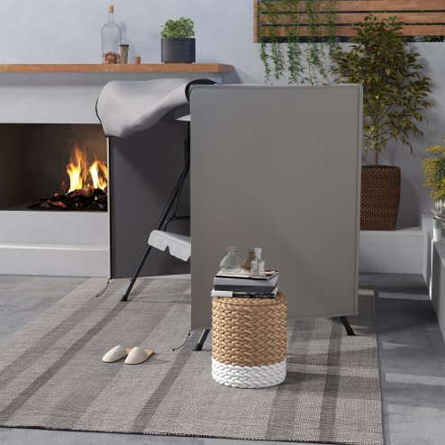 Outsunny 3 Seater 600D Oxford Patio Swing Chair Cover Outdoor Garden Furniture Rain Protection Protector Waterproof Anti-UV, 177 x 114 x 152cm, Light Grey