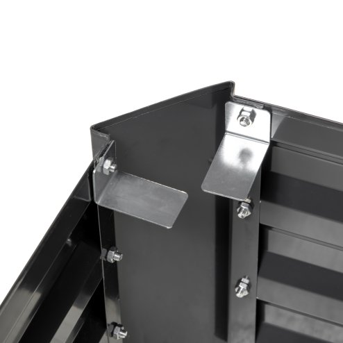 Outsunny Galvanised Raised Garden Bed with Greenhouse and Openable Cover, Metal Outdoor Planters for Vegetables, Flowers and Herbs, for Patio and Garden, 126 x 107 x 67.5cm, Dark Grey