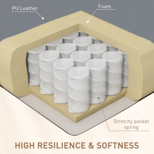 HOMCOM Massage Recliner Chair with 8 Vibration & Heat, PU Leather Recliner Armchair with Cup Holders and Side Pockets, Manual Reclining Chair with Remote, 360° Swivel, Rocking, Light Grey