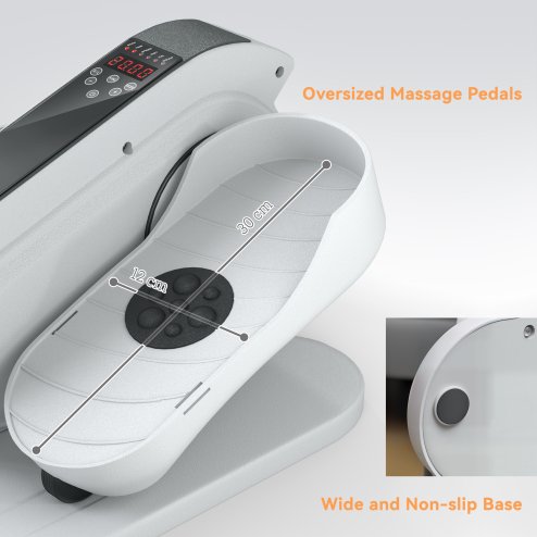 SPORTNOW Under Desk Elliptical Machine, Seated Pedal Exerciser, Mini Elliptical Trainer with LCD Monitor, Remote Control and 10 Adjustable Speed, Quiet & Portable for Seniors, White