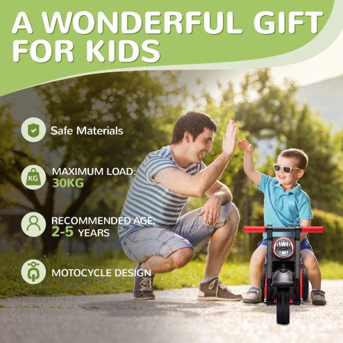 AIYAPLAY Kids Ride On Car, Foot To Floor Sliding Baby Car, Push Along Car with Music, Bubble, for Toddler from 2 to 5 Years Old - Black