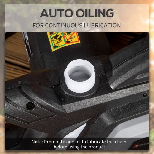 DURHAND 1600W Electric Chainsaw with 40cm Guide Bar, Power Saw to Cut Wood with Double Brake, Tool-Free Chain Tensioning and Chain