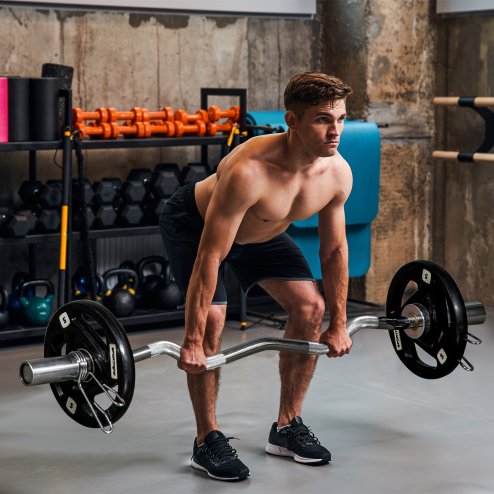 SPORTNOW 2 x 5kg Weight Plates, Tri-Grip Rubber Coated Barbell Weights Set w/ 2