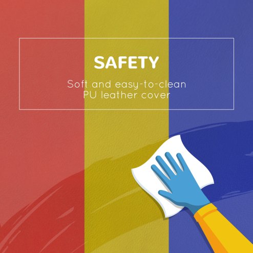 HOMCOM Soft Play Set, 2 Piece Kids Climb and Crawl Foam Play Activity Toys, Soft Play Equipment for Toddlers 12-36 Months, Red