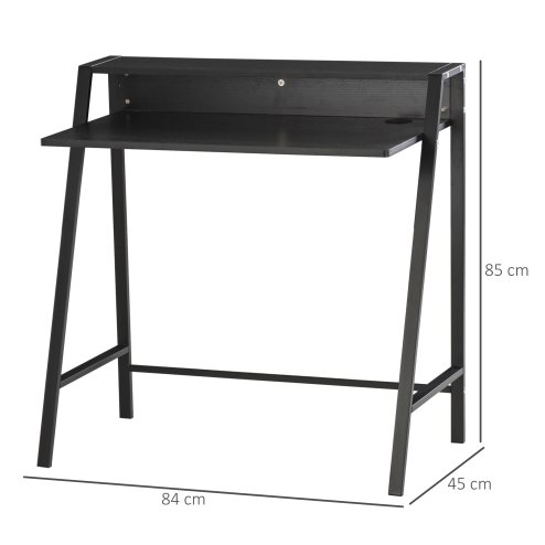 HOMCOM Writing Desk Computer Table Home Office PC Laptop Workstation Storage Shelf 84L x 45W cm