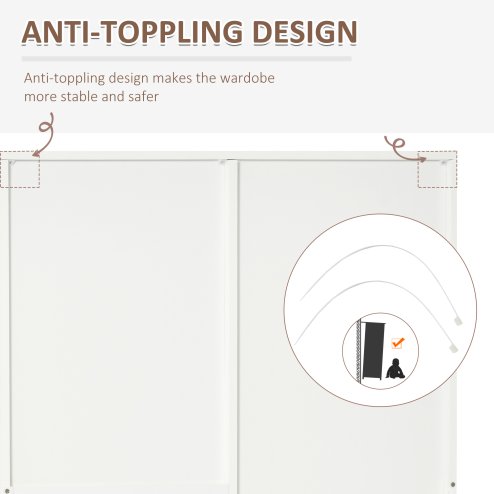 HOMCOM Modern Mirror Wardrobe 2 Door Storage Cupboards Home Storage Organisation Furniture with Adjustable Shelf, Hanging Rail and 3 Drawers, 180cm, White