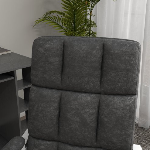 Vinsetto Massage Office Chair, Ergonomic Desk Chair, Comfy Work Study Chair with Heat, Padded Seat, 135° Reclining Back and Footrest for Home Office, Charcoal Grey