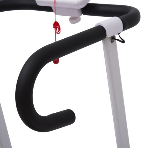 HOMCOM Electric Treadmill Walking Pad, 1-10km/h Folding Running Machine, Gym Fitness Exercise with LCD Monitor, White