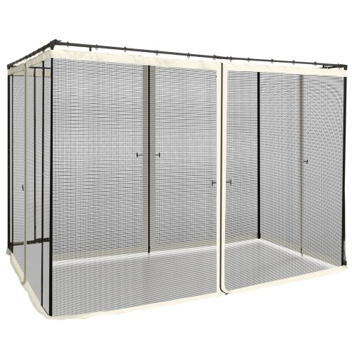 Outsunny fit 10x10ft Gazebo Universal Replacement Mosquito Netting for Patio Gazebos and Canopy Tents with Zippers for 3(m) x 3(m) Gazebo, (Sidewall Only) Beige