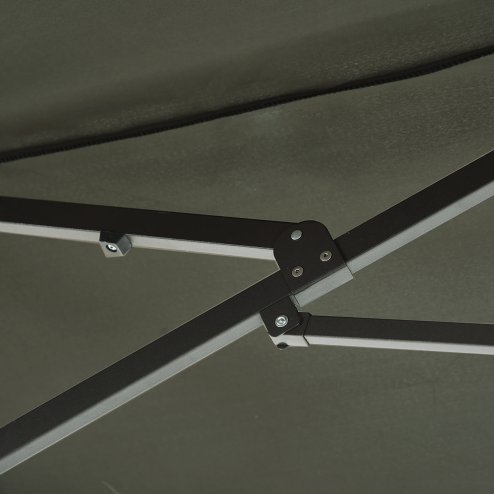 Outsunny 4.6m Large Garden Parasol Double-Sided Sun Umbrella Patio Market Canopy Shade Outdoor Grey - NO BASE