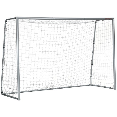 SPORTNOW 10ft x 6.5ft Football Goal, Football Net for Garden, Training Goal with Ground Stakes, Steel Frame
