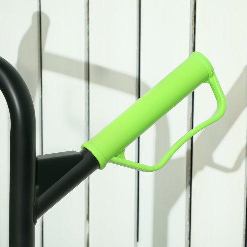 DURHAND Steel Folding Hand Truck, Heavy Duty Foldable Trolley on Wheels, Multi-Purpose Sack Truck Moving Trolley, 120kg, Green