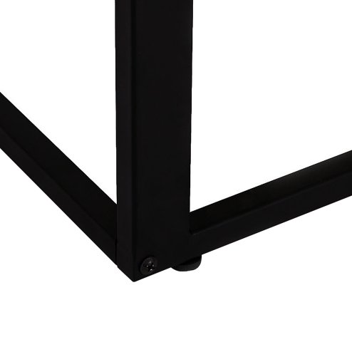 HOMCOM C-Shaped Side Table, Sofa End Table with Metal Frame, Accent Couch Table for Living room, Bedroom