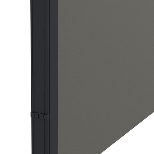 Outsunny Retractable Side Awning, Garden Privacy Screen Divider, Full Cassette Wind Breaker for Hot Tub, Balcony, Terrace, Pool, 400 x 180cm, Dark Grey