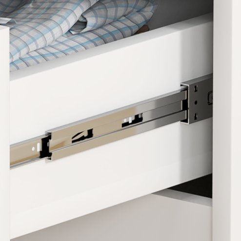 HOMCOM Modern Chest of Drawer with 4 Drawers, High Gloss Dresser for Bedroom, Living Room, 60 x 40 x 85cm, White