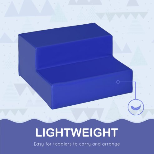 HOMCOM Soft Play 4-piece Climb and Crawl Foam Toddler Stairs and Ramp Colorful Children