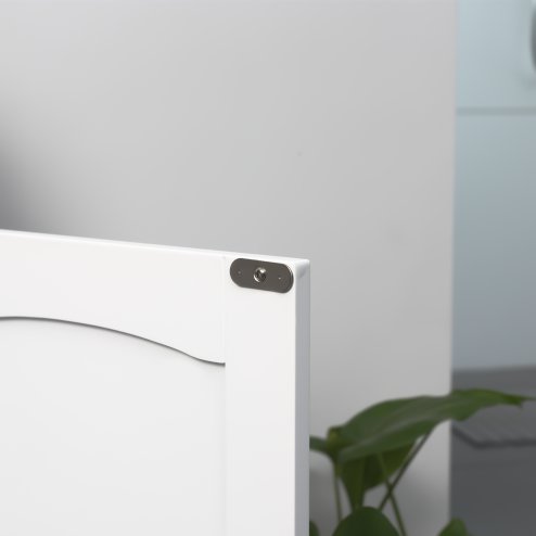 kleankin Pedestal Under Sink Cabinet with Double Doors, Modern Bathroom Vanity Unit, Storage Cupboard with Adjustable Shelves, White