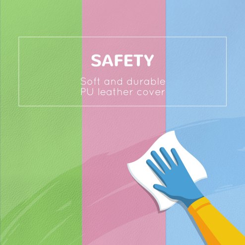 HOMCOM 6 Piece Soft Play Equipment, Kids Foam Blocks Toys for Climb and Crawl, Indoor Activity Play Set Playground for Toddler 1-3 Years Old, Pink