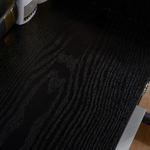 HOMCOM 3 Drawer Filing Cabinet with Lock and Edged Top, Lockable Filing Cabinet on Wheels with Hanging Bars for Letter and A4 Size, Black