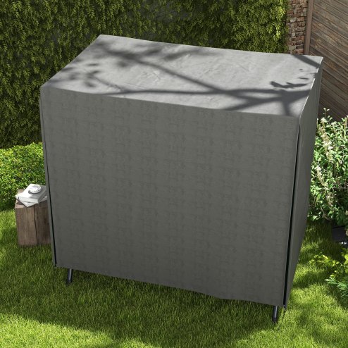 Outsunny 3 Seater 600D Oxford Patio Swing Chair Cover Outdoor Garden Furniture Rain Protection Protector Waterproof Anti-UV, 177 x 114 x 152cm, Dark Grey