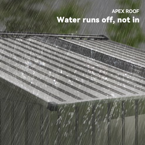 Outsunny 9 x 6ft Metal Garden Shed, Outdoor Storage Tool House with Ventilation Slots, Foundation Kit and Lockable Double Doors, Silver Grey