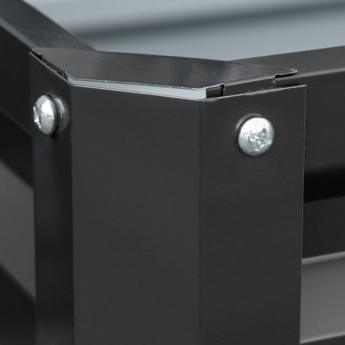 Outsunny 216L Rectangle Raised Garden Bed Box with Weatherized Steel Frame for Vegetables, Flowers and Herbs, 120 x 60 x 30.5cm, Grey