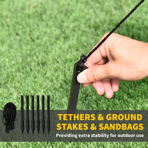 Outsunny 180 cm Tall Halloween Inflatables Pumpkin and Cat with Built-in LED Lights, Self-Inflating Outdoor Halloween Decoration for Garden Party, Orange and Black