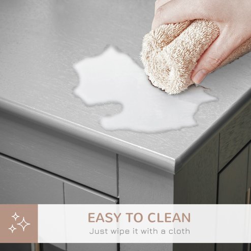 PawHut Dog Crate End Table with Three Doors, Furniture Style Dog Crate with Interchanged Side Door, for Medium Dogs, Indoor Use w/ Locks and Latches - Grey