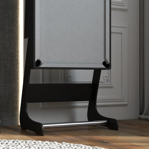 SPORTNOW Folding Pool Table Set, 104cm Mini Snooker Table with 2 Cues, 16 Balls, Chalk, Triangle, Brush, Portable Billiards Table for Youth and Adults, Grey