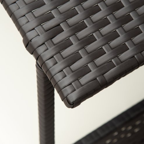 PawHut Wicker Dog Bed, Elevated Rattan Dog House with Removable Cushion and Canopy, for Small and Medium Dogs, 98 x 69 x 70cm - Cream