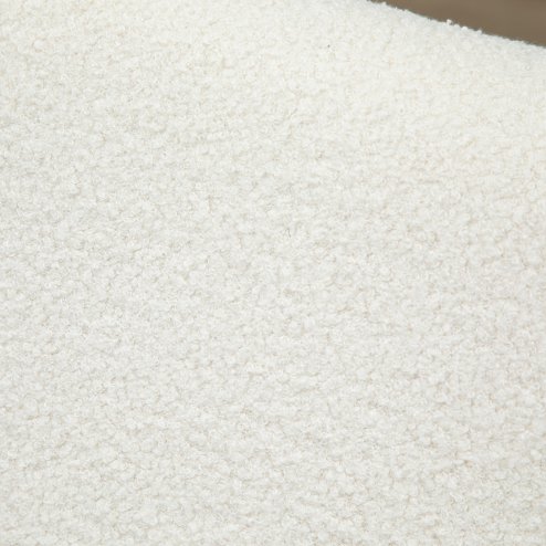 HOMCOM Rocking Chair, Upholstered Sofa Armchair with Cushion and Wood Base for Living Room and Bedroom, Cream White