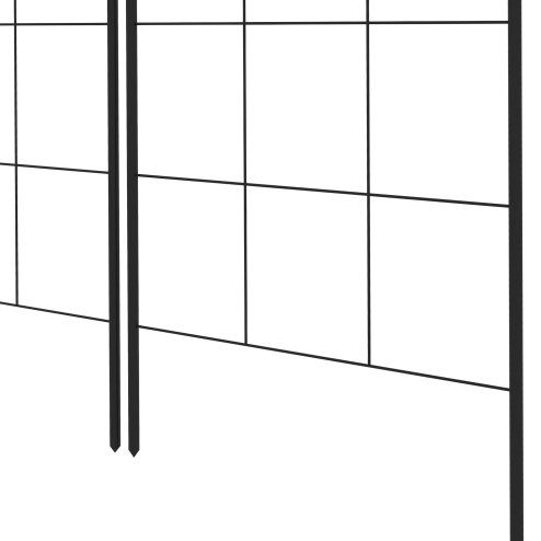 Outsunny Set of 2 Garden Trellis, Metal Trellis for Climbing Plants Support Frames, 50 x 180cm, Grid Design