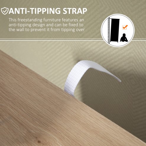 HOMCOM Bathroom Floor Cabinet, Freestanding Storage Unit with 4 Drawers and Door Cupboard for Living Room, Kitchen, Bedroom