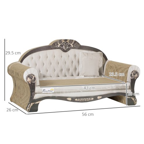 PawHut 2-in-1 Cat Scratcher, Cat Scratching Board with Organic Catnip, Cardboard Lounge for Indoor Cats, 29.5 x 56 x 26cm, Brown