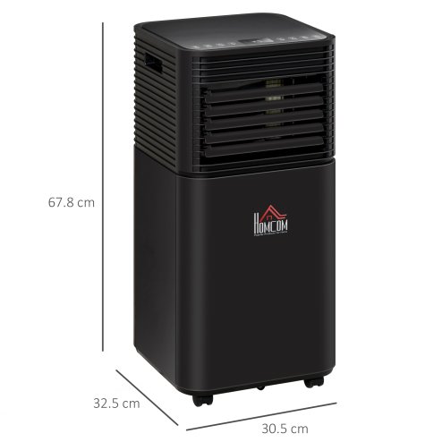 HOMCOM 5000 BTU 4-In-1 Portable Air Conditioner Unit Cooling Dehumidifying Ventilating for Room up to 18m², with Fan, Remote, 24H Timer, Window Mount Kit, R290, A Energy Efficiency