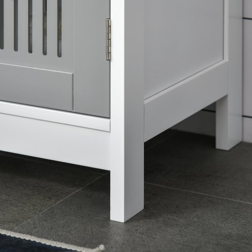 kleankin Modern Under Sink Cabinet with 2 Doors, Bathroom Vanity Unit, Pedestal Under Sink Design, Storage Cupboard with Adjustable Shelves